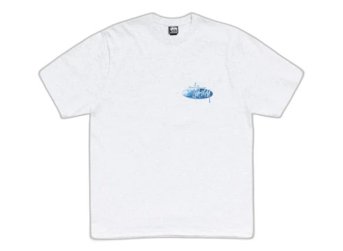 Stussy Wave Oval Tee Ash Heather