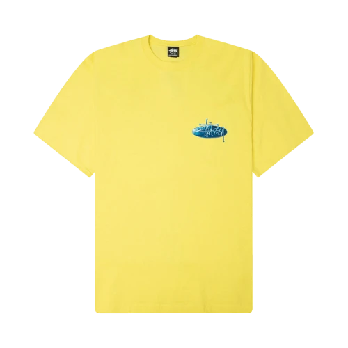 Stussy Wave Oval Tee 'Lemon'