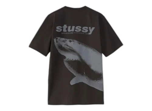 Stussy Shark Pigment Dyed Tee Faded Black