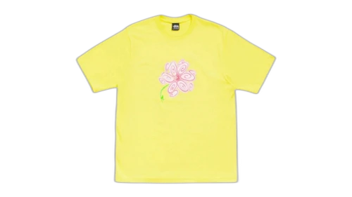 Stussy S Flower Tee Lemon