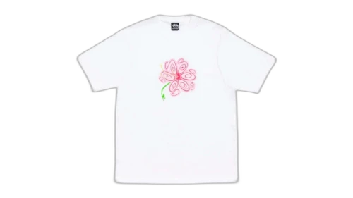 Stussy S Flower Tee White