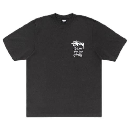 Stussy Any Angle Tee Pigment Dyed 'Faded Black'