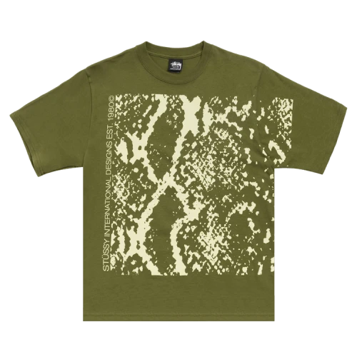 Stussy Snakeskin Tee 'Olive'
