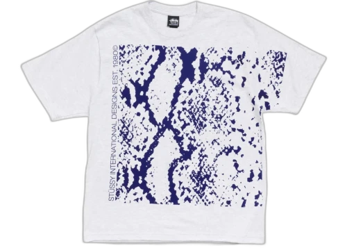 Stussy Snakeskin Tee Ash Heather