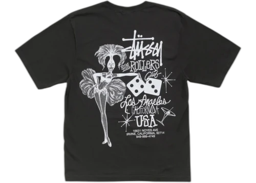 Stussy High Rollers Tee Faded Black
