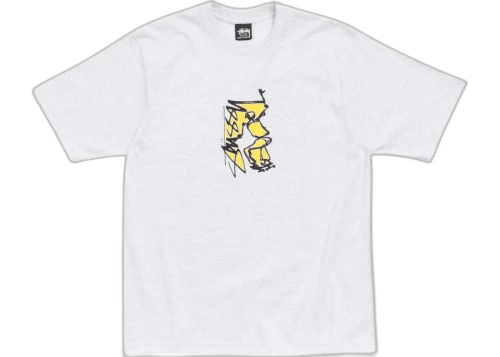 Stussy Smooth SK8 Tee Ash Heather