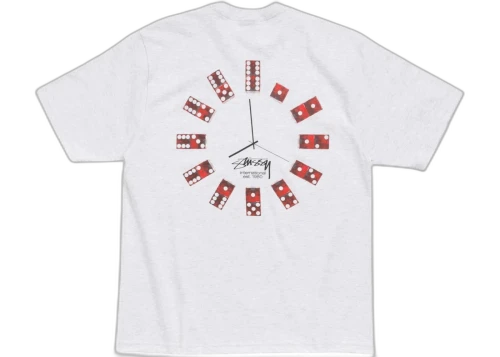 Stussy Dice Clock Tee Ash Heather