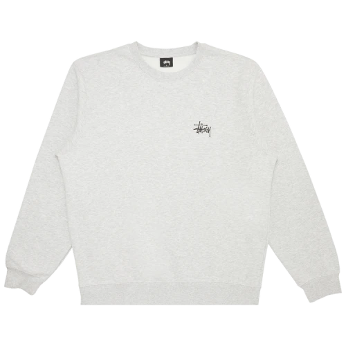 Stussy Basic Logo Crewneck 'Grey Heather'