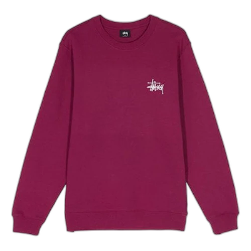 Stussy Basic Back Alphabet Large logo Round Neck Long Sleeves Red