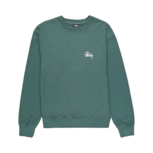 Stussy Basic Pigment Dyed Crewneck T-Shirt 'Forest'