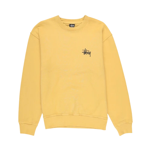 Stussy Basic Pigment Dyed Crewneck T-Shirt 'Honey'