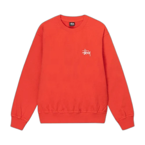 Stussy Basic Pigment Dyed Crewneck Tomato