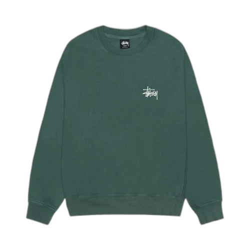 Stussy Basic Pigment Dyed Crew 'Forest'