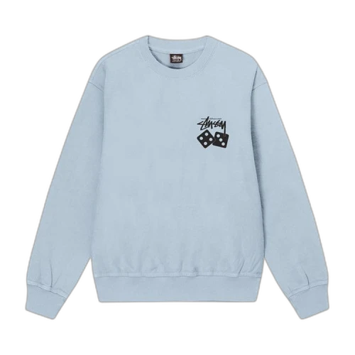 Stussy Dice Pigment Dyed Crew 'Sky Blue'
