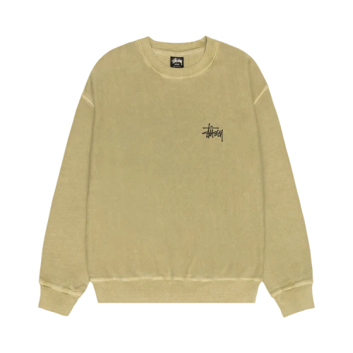 Stussy Basic Crew Pigment Dyed 'Elm'