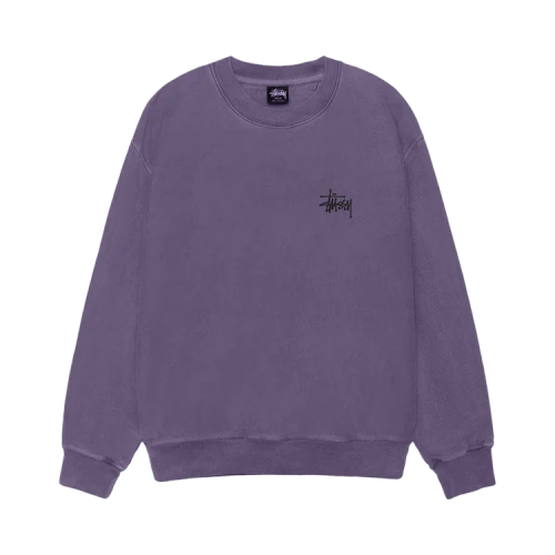 Stussy Basic Crew Pigment Dyed 'Grape'