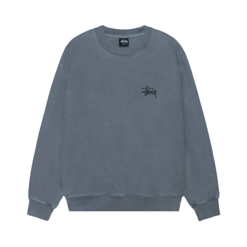Stussy Basic Crew Pigment Dyed 'Navy'