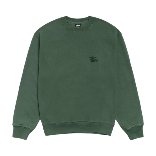 Stussy Basic Crew Pine Pigment Dyed