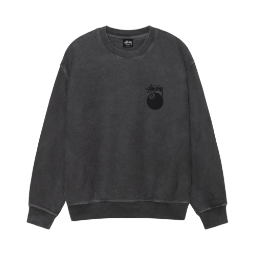 Stussy 8 Ball Pigment Dyed Crew 'Black 2'