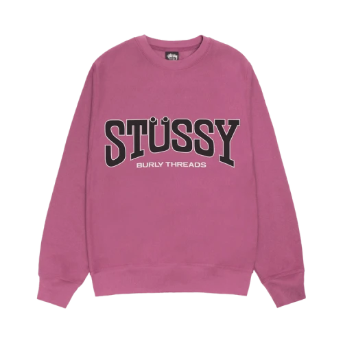 Stussy Burly Threads Crew Berry