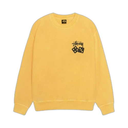 Stussy Dice Crew Pigment Dyed 'Yellow'