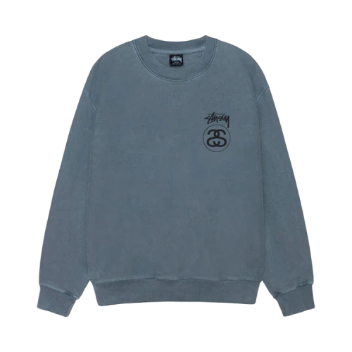 Stussy Stock Link Pig. Dyed Crew 'Navy'