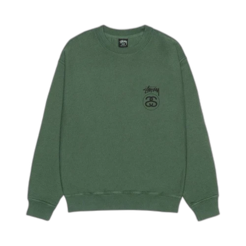 Stussy Stock Link Crew Pigment Dyed Pine