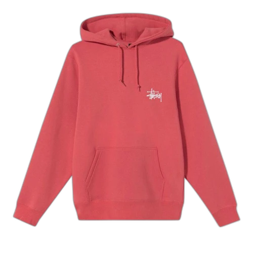 Stussy Basic Hoodie 'Pale Red'