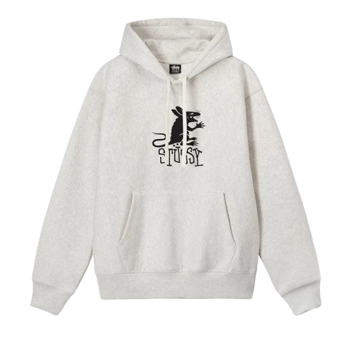 Stussy Rat Hoodie 'Ash Heather'