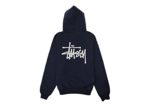 Stussy Basic Hoodie Navy/White