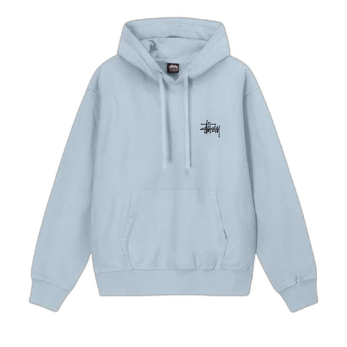 Stussy Basic Pigment Dyed Hoodie 'Sky Blue'