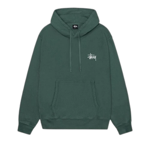 Stussy Basic Pigment Dyed Hoodie 'Forest'