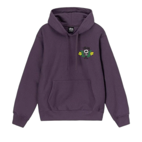 Stussy Skull Crest Hoodie Grape