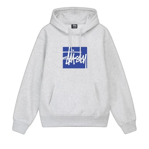Stussy Stock Box Hoodie 'Ash Heather'