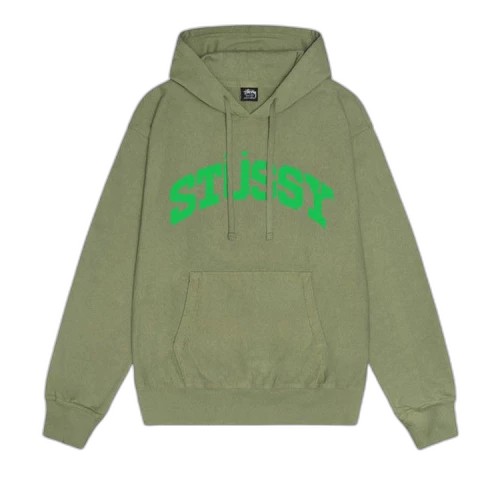 Stussy Block Sport Pigment Dyed Hoodie Artichoke