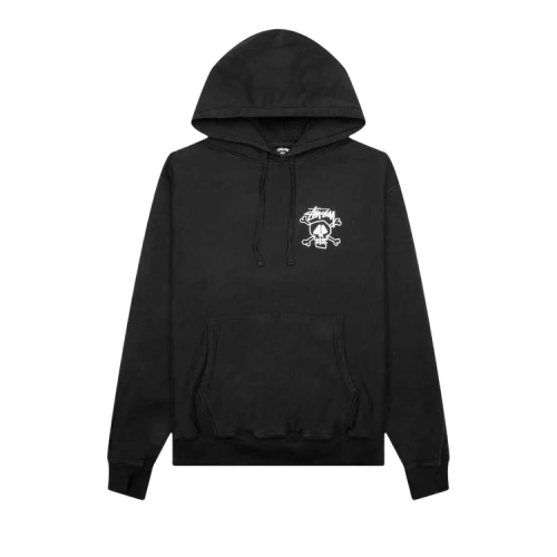 Stussy Skull & Bones Pigment Dyed Hoodie 'Black'