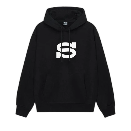 Stussy Letterman Hoodie Black
