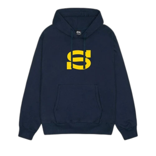 Stussy Letterman Hoodie Navy