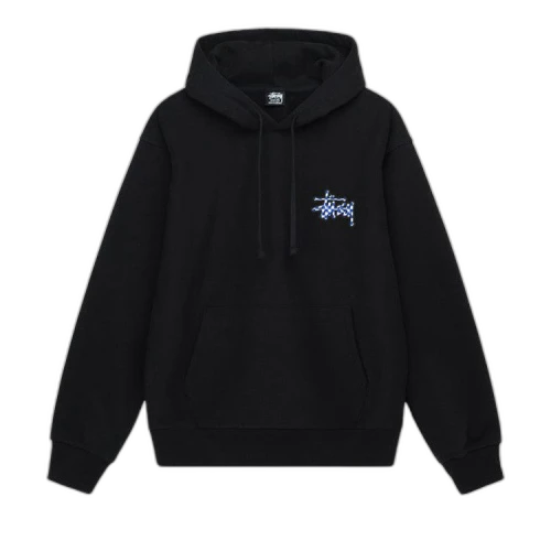 Stussy Checker Stock Hoodie Black