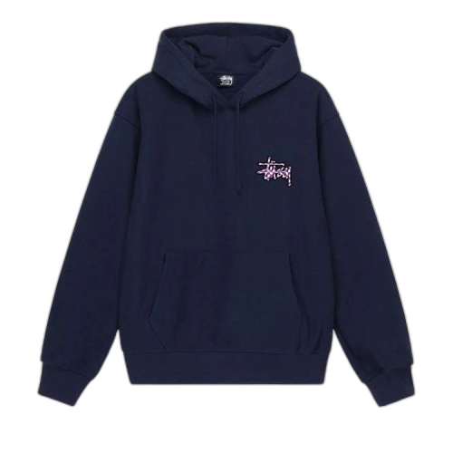 Stussy Checker Stock Hoodie Navy