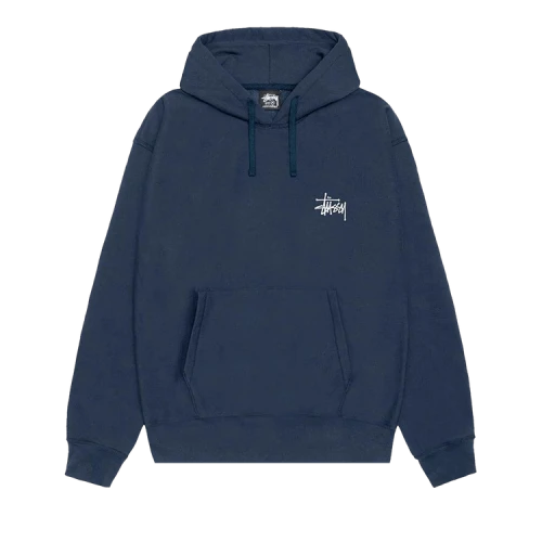 Stussy Basic Logo Hoodie 'Navy'