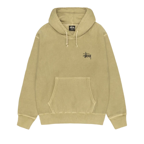 Stussy Basic Hoodie Pigment Dyed 'Elm'