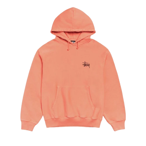 Stussy Basic Hoodie Pigment Dyed Sherbert