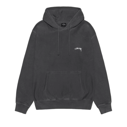 Stussy Smooth Stock Pigment Dyed Hoodie 'Black'