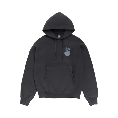 Stussy 8 Ball Hoodie Garment Dyed 'Faded Black'