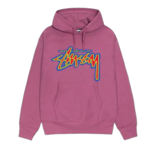 Stussy Thermal Stock Hoodie Berry