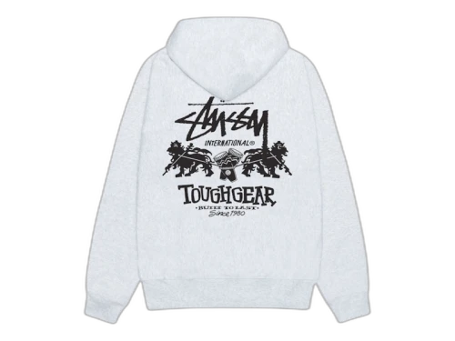 Stussy Tough Gear International Hoodie Ash Heather