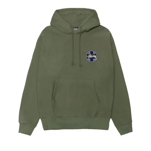 Stussy Cross Dot Hoodie 'Olive'