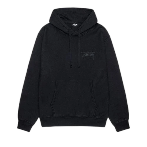 Stussy Smooth International Hoodie Pigment Dyed 'Black'
