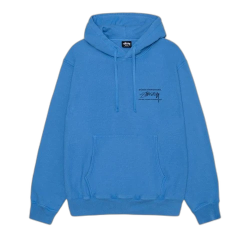 Stussy Smooth International Hoodie Pigment Dyed 'Blue'